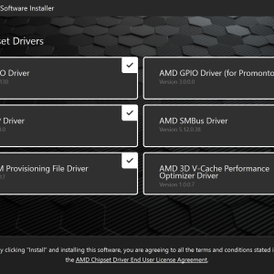 AMD Ryzen 9 7950X3D Chipset Install