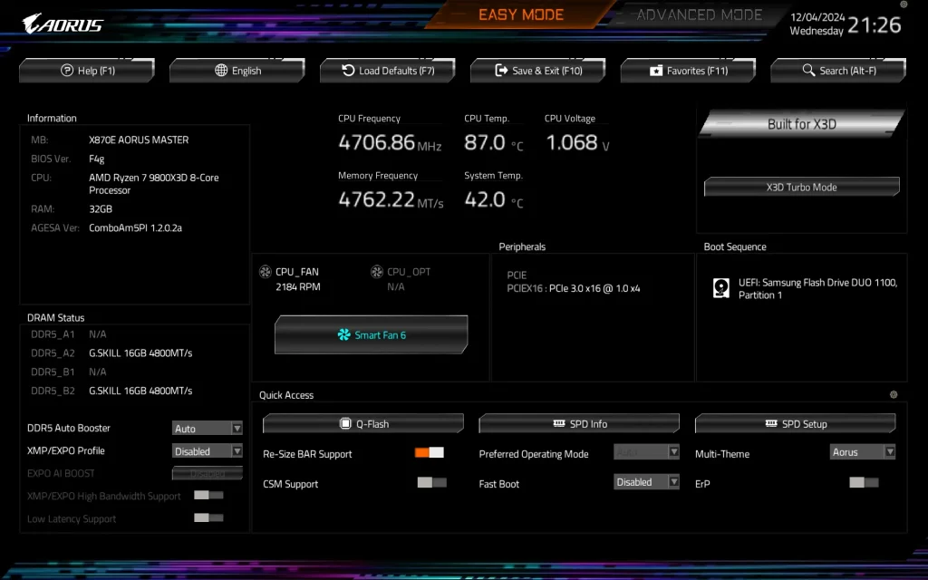 Gigabyte X870E AORUS MASTER BIOS (1)