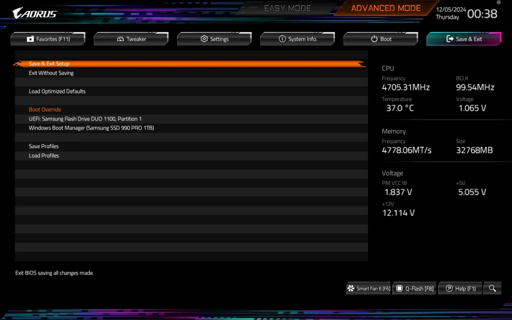 Gigabyte X870E AORUS MASTER BIOS (10)