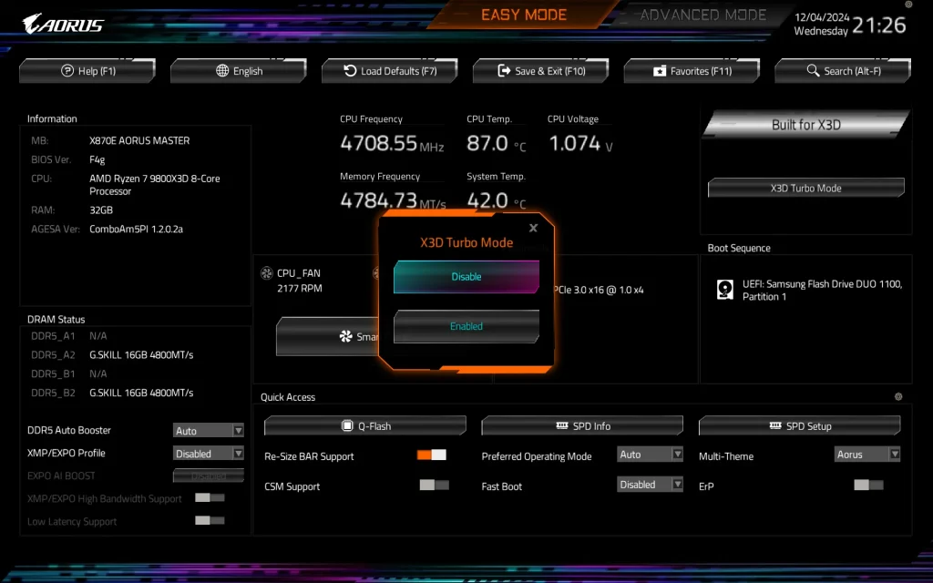 Gigabyte X870E AORUS MASTER BIOS (2)