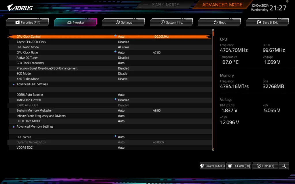 Gigabyte X870E AORUS MASTER BIOS (3)