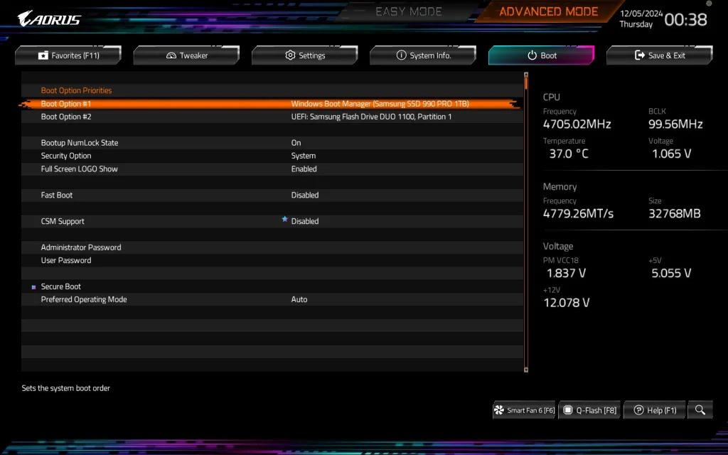 Gigabyte X870E AORUS MASTER BIOS (9)